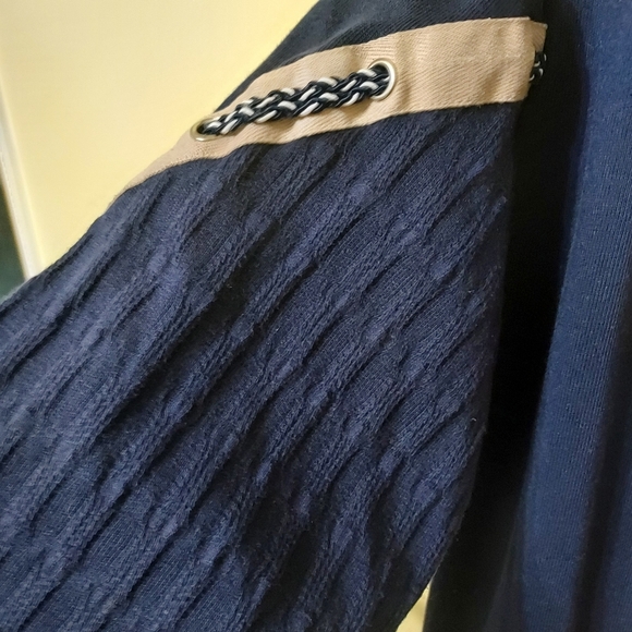 Vintage Bonnie & Bill II by Holly Navy Open Front Sweater Old Money Grandmacore - Picture 5 of 10